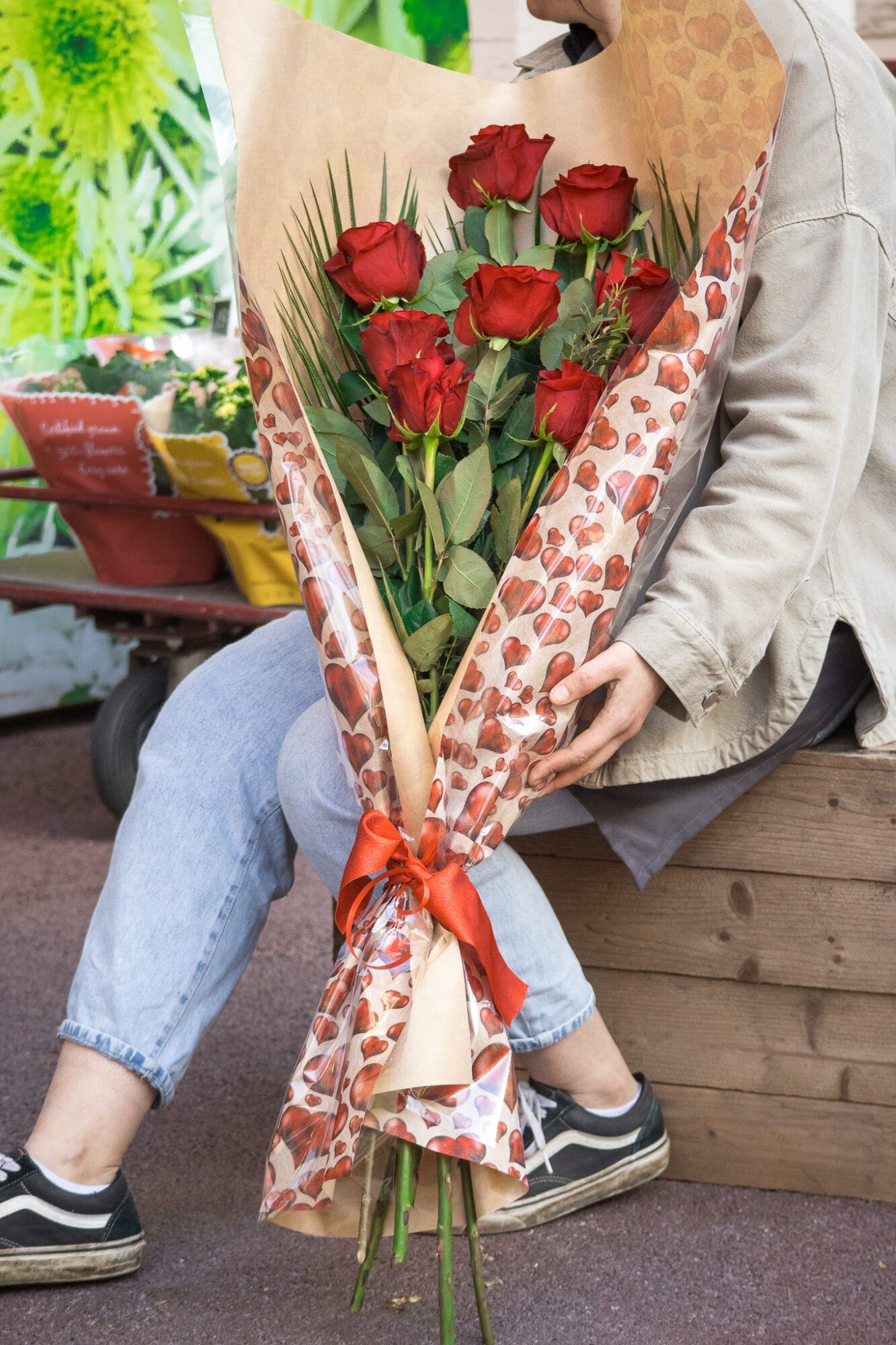 Bouquet de Roses Saint-Valentin – 70 cm – Image 3