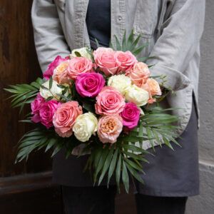 Bouquet de fleurs roses