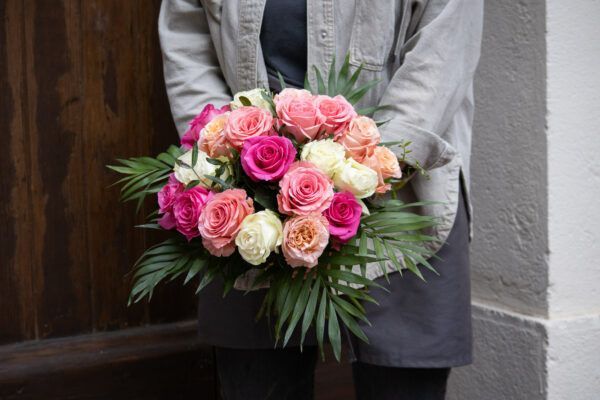 Bouquet de fleurs roses