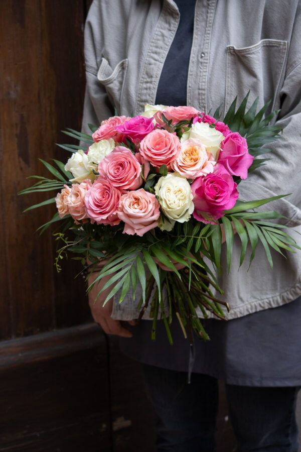 Bouquet de fleurs roses